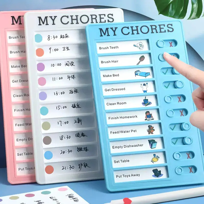 Reusable Self-Discipline Checklist Memo Board (Kawaii)