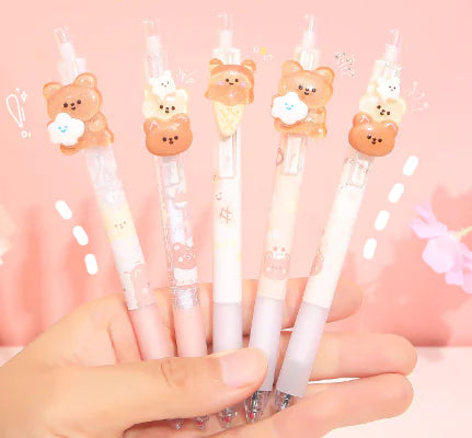 Bear Push Pen - 0.5mm Gel Pen