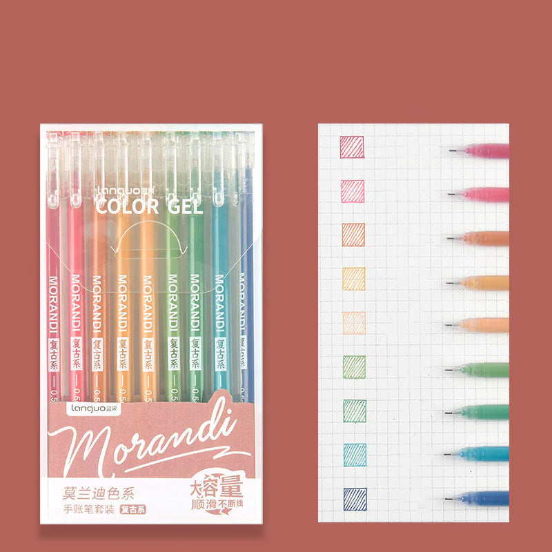 Morandi Hand Account Pen Retro Cap Color Gel Pen