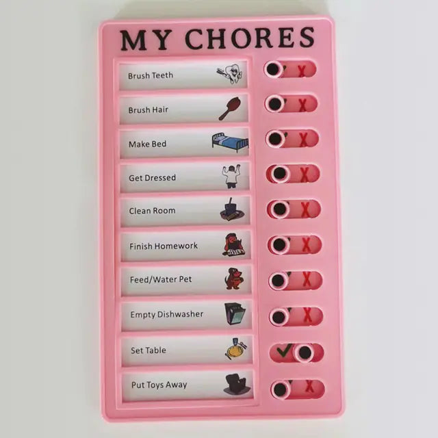 Reusable Self-Discipline Checklist Memo Board (Kawaii)