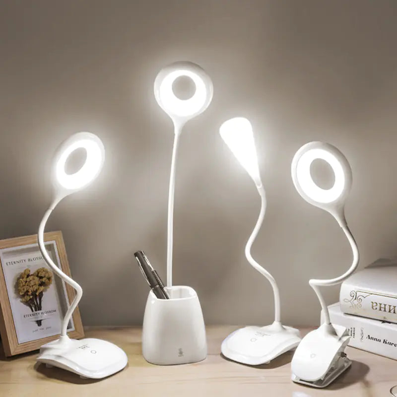 USB Rechargeable LED Clip Desk Lamp