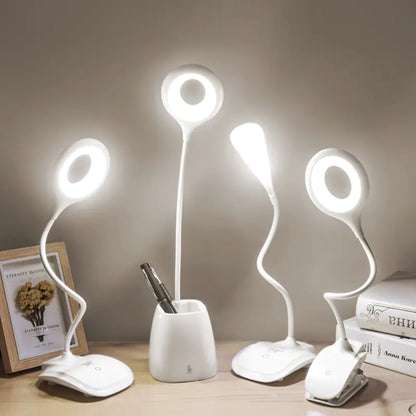USB Rechargeable LED Clip Desk Lamp