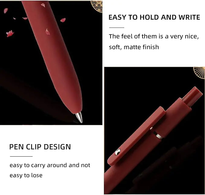 Gel Pens, 5 Pcs 0.5mm Black Ink Pens