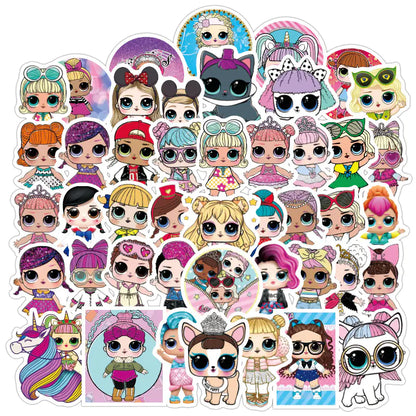 100 Waterproof Sticker Pack- Dolls and More