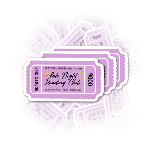 Late Night Reading Clubs Sticker
