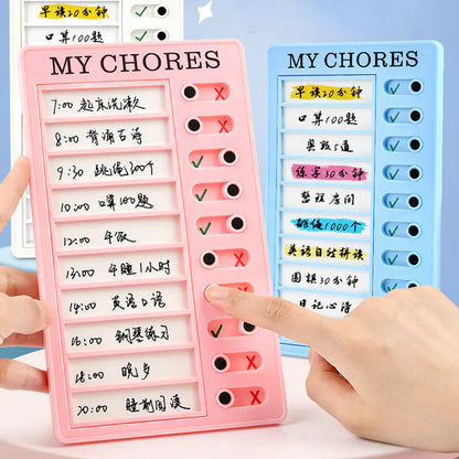 Reusable Self-Discipline Checklist Memo Board (Kawaii)