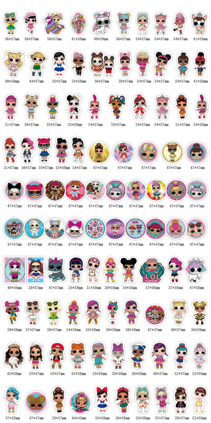 100 Waterproof Sticker Pack- Dolls and More