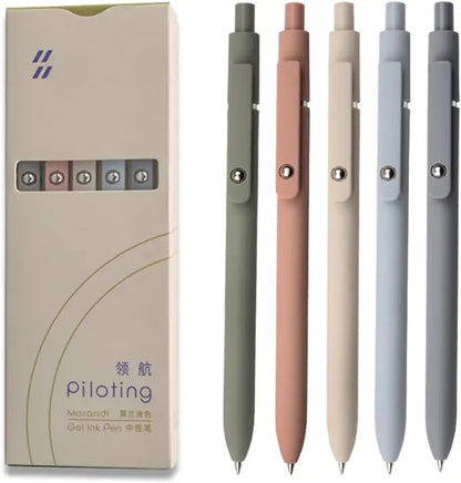 Gel Pens, 5 Pcs 0.5mm Black Ink Pens