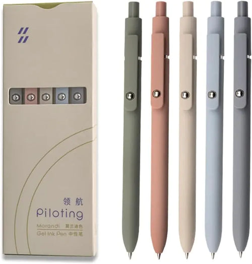 Gel Pens, 5 Pcs 0.5mm Black Ink Pens