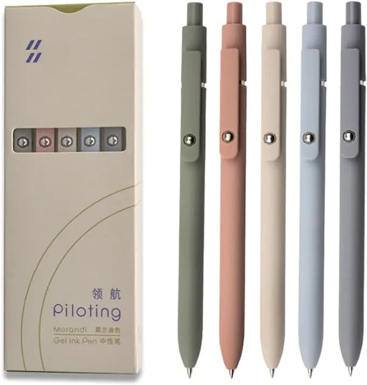 Gel Pens, 5 Pcs 0.5mm Black Ink Pens