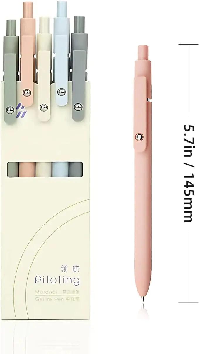 Gel Pens, 5 Pcs 0.5mm Black Ink Pens