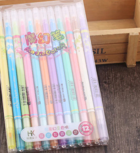 Double-Head Color Changing Highlighter Pen