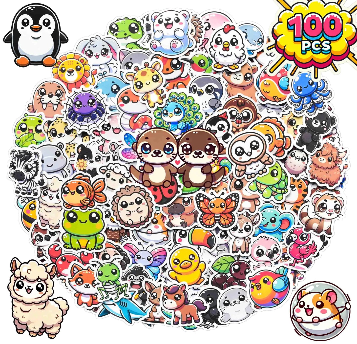 100 Pcs Cute Stickers