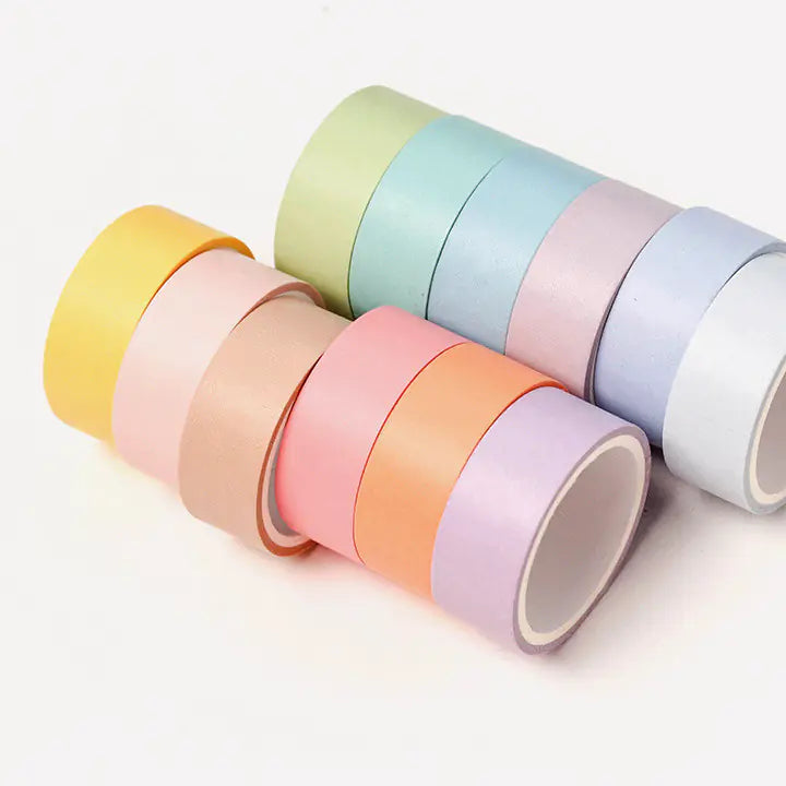 Japanese Washi Tape- Macaron Edition (12 Colors)