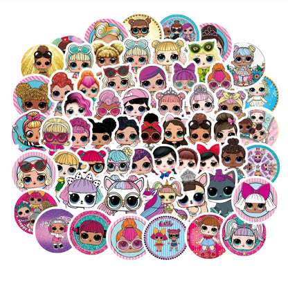 100 Waterproof Sticker Pack- Dolls and More