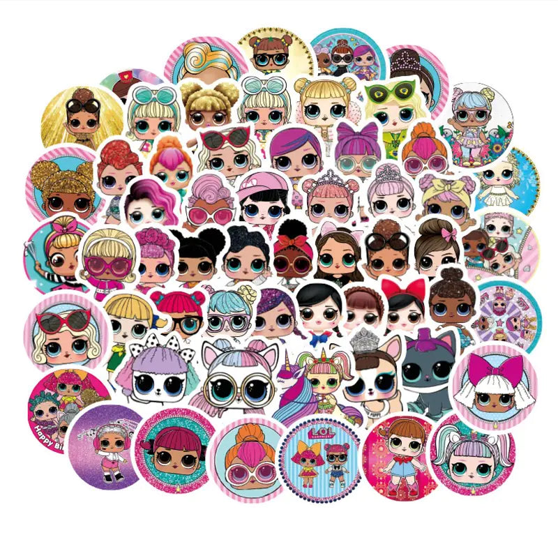 100 Waterproof Sticker Pack- Dolls and More