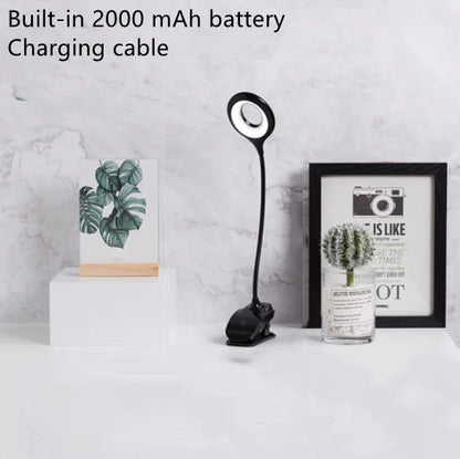 USB Rechargeable LED Clip Desk Lamp