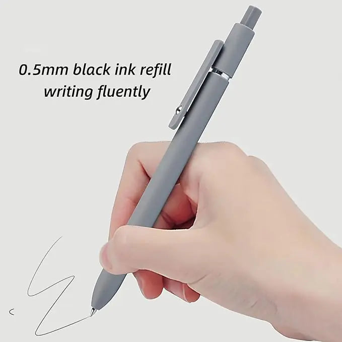 Gel Pens, 5 Pcs 0.5mm Black Ink Pens