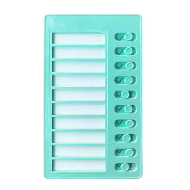 Reusable Self-Discipline Checklist Memo Board (Kawaii)