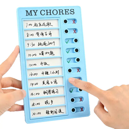 Reusable Self-Discipline Checklist Memo Board (Kawaii)